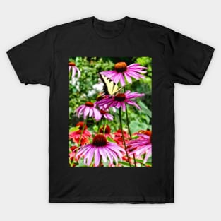 Butterflies - Tiger Swallowtail On Coneflower T-Shirt